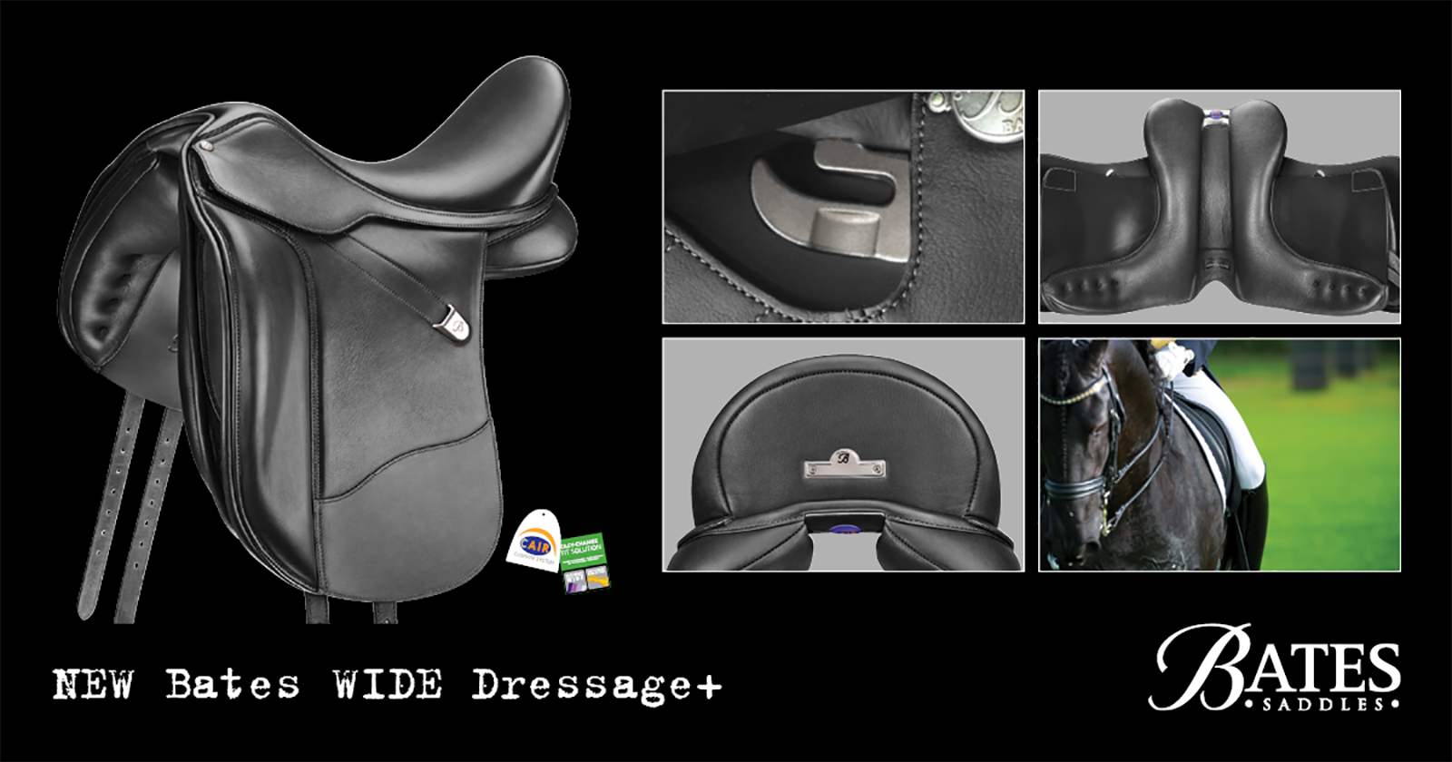 New Bates WIDE Dressage Saddle....with a twist!